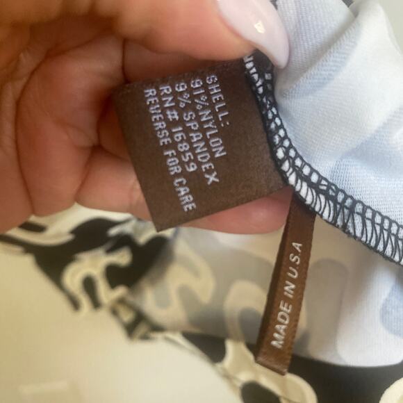 J McLaughlin Sheath Dress Black Beige Ruched Side Catalina Cloth Puzzle Piece - Picture 3 of 5